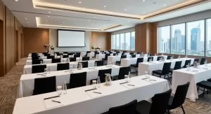 Sewa Meja IBM Jakarta Pusat | Rental Meja IBM Lipat Profesional untuk Seminar & Event